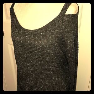 NWT Michael Kors Cold Shoulder glitter top